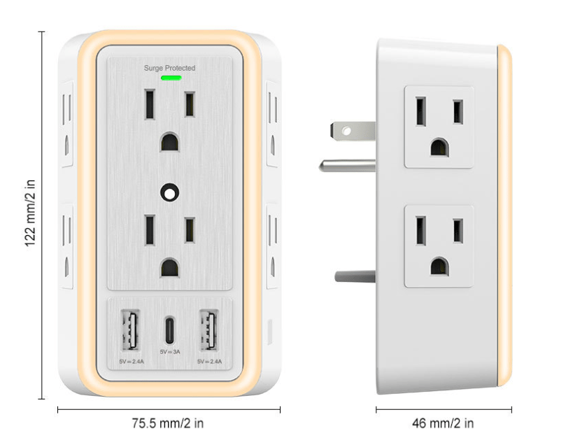 ✨Multi Plug Outlet Surge Protector