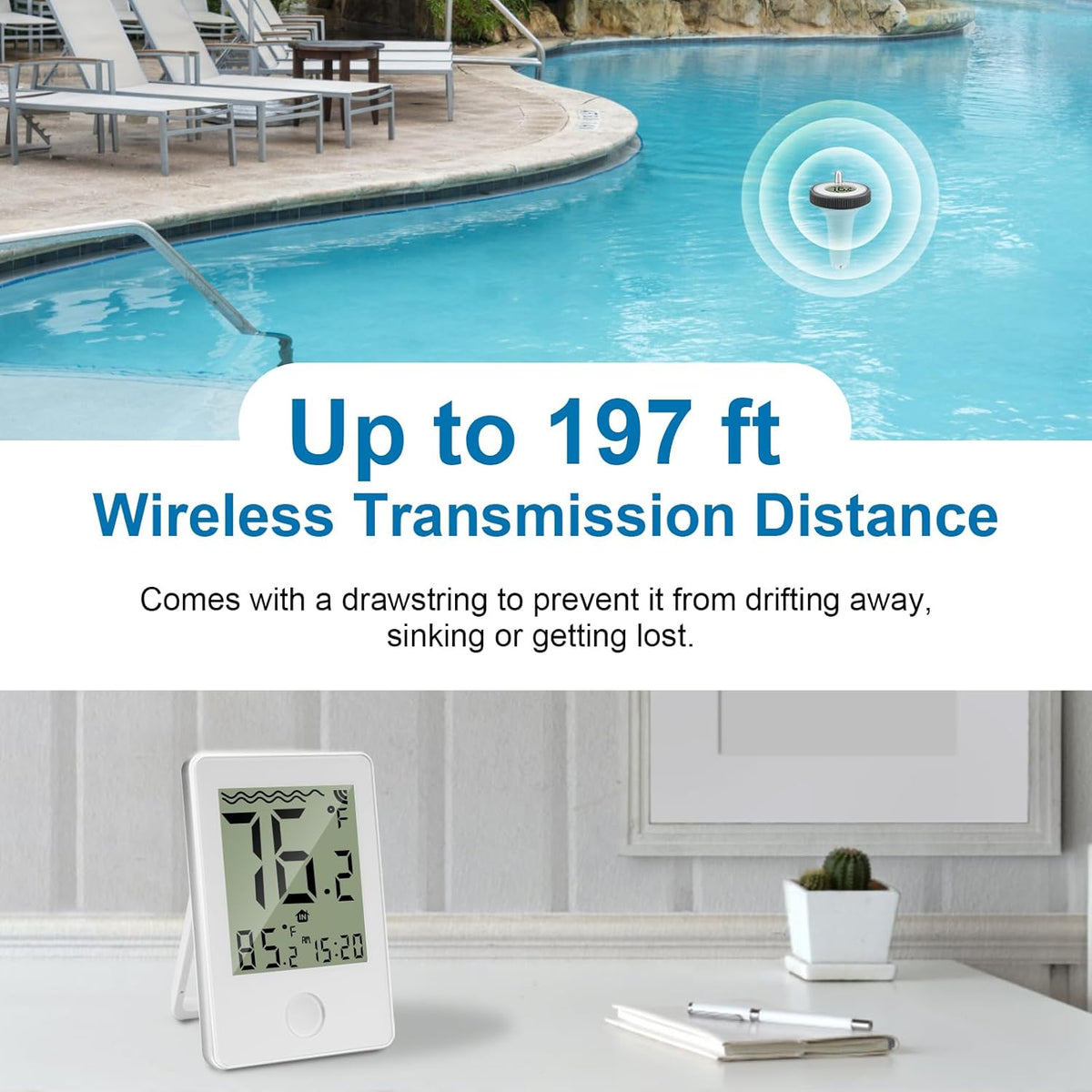 🏊Pool Thermometer🌡️(Fahrenheit Celsius switchable)