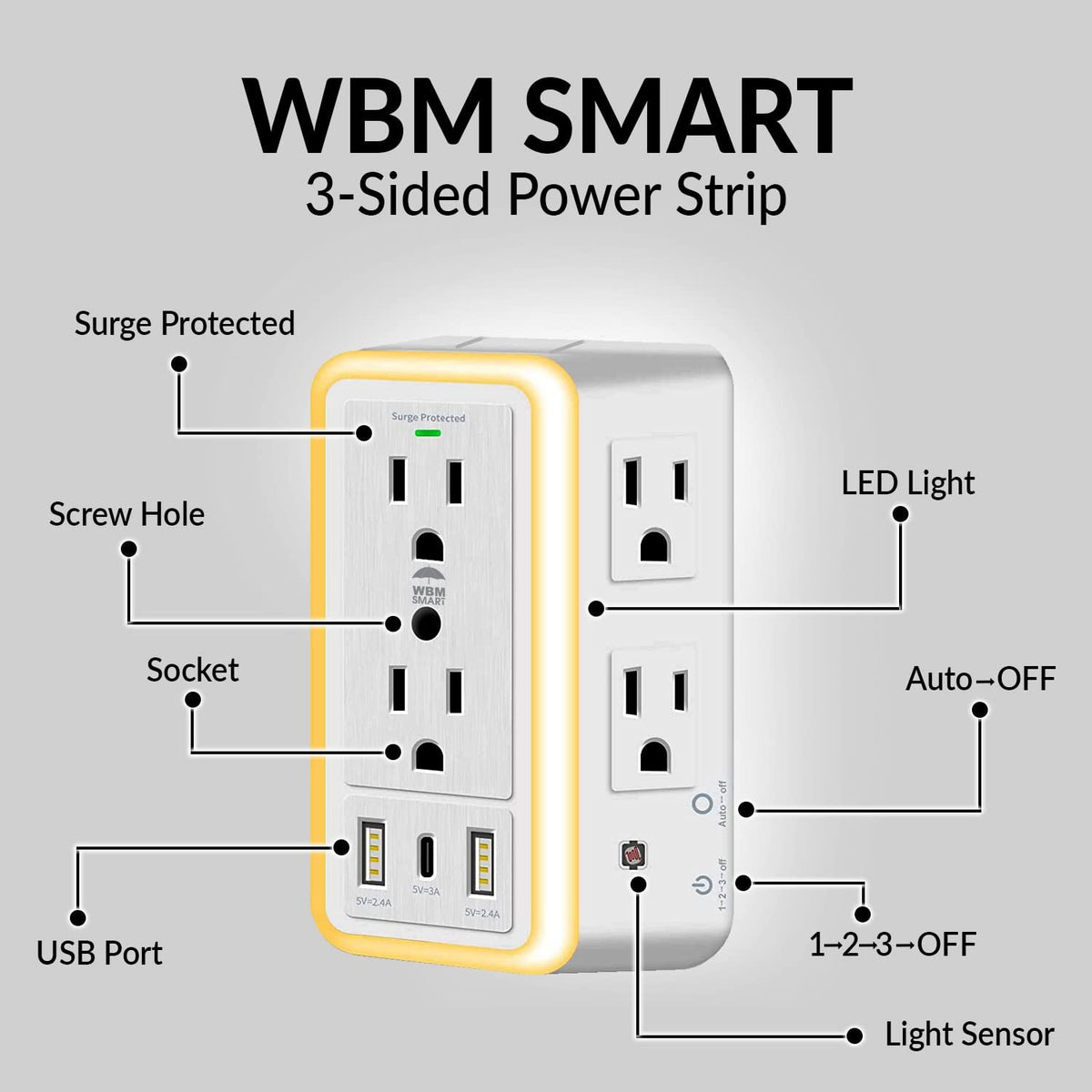 ✨Multi Plug Outlet Surge Protector